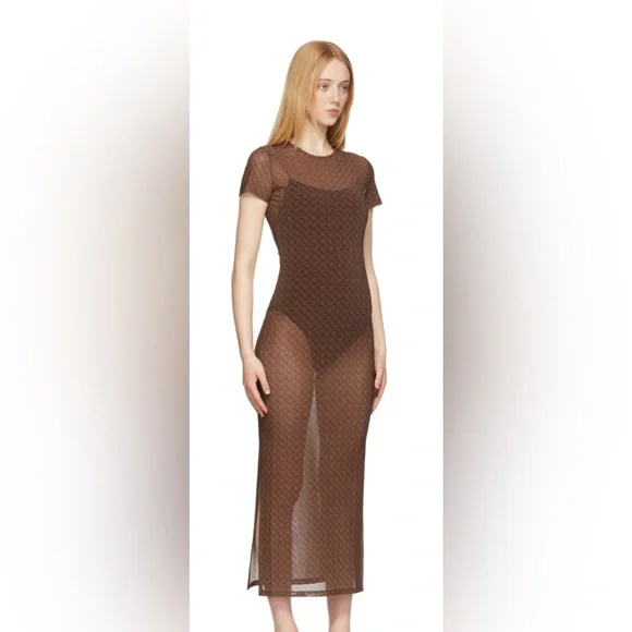 MIAOU Brown Billie Dress Medium NWT - Picture 3 of 9